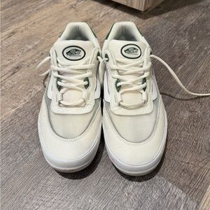 Vans Cream and Green Men's Shoes
